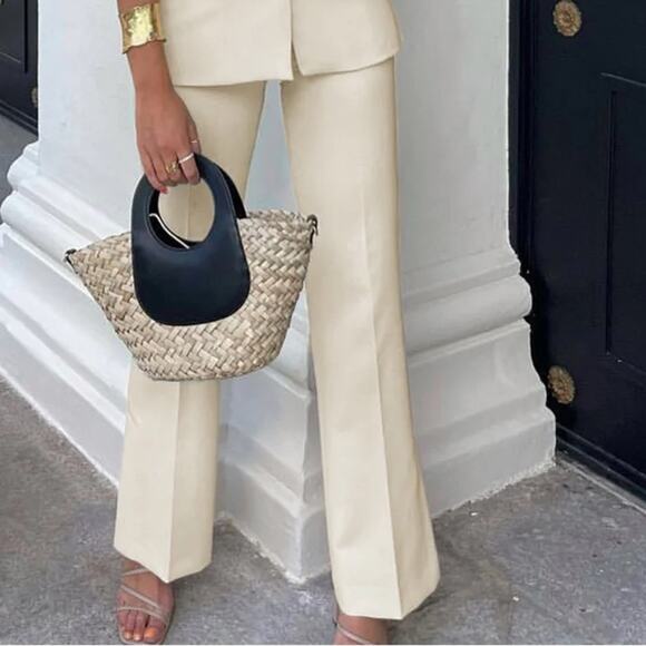 NWT classic tailored COMMENSE buttery ivory pants XL - Picture 10 of 10